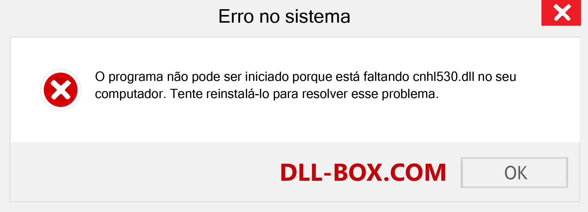 Arquivo cnhl530.dll ausente ?. Download para Windows 7, 8, 10 - Correção de erro ausente cnhl530 dll no Windows, fotos, imagens