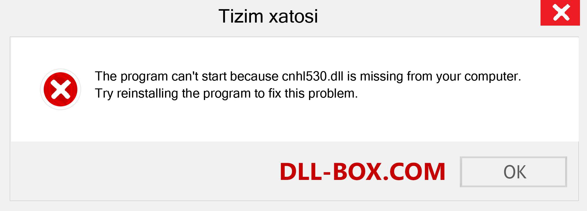 cnhl530.dll fayli yo'qolganmi?. Windows 7, 8, 10 uchun yuklab olish - Windowsda cnhl530 dll etishmayotgan xatoni tuzating, rasmlar, rasmlar